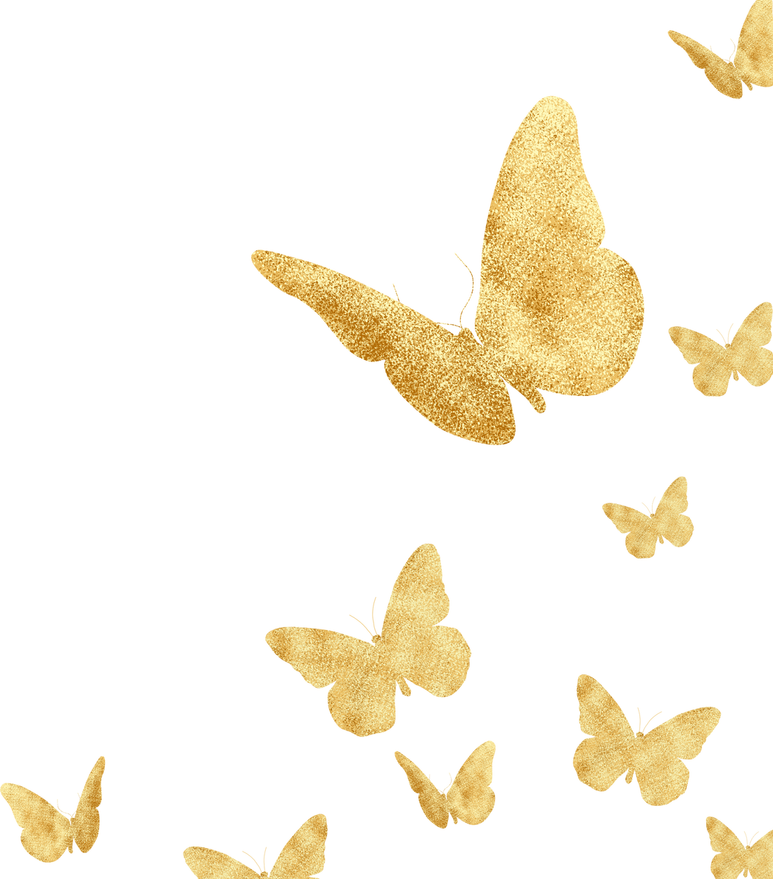 Gold Glitter Butterfly